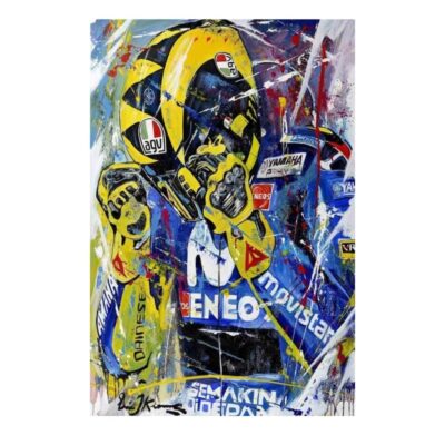 Motorcycle Racing Oil Prints Abstract Painting Printed on Canvas - Image 7