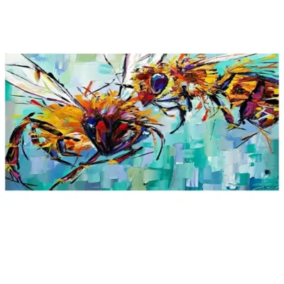 Horses Sunset Wild Animals Bee Maple African Women Flamingos Figure Canvas Paintings - Image 6