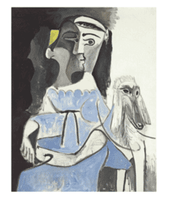 Pablo Picasso 1962 Femme au Chien