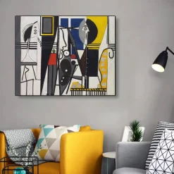 Painter and His Model by Pablo Picasso Oil Painting Printed on Canvas - Image 3