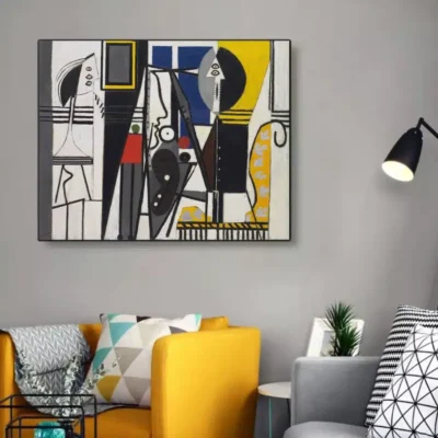 Painter and His Model by Pablo Picasso Oil Painting Printed on Canvas - Image 3