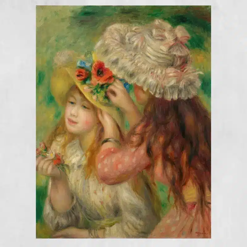 Pierre-Auguste Renoir Painting Summer Hats Printed on Canvas