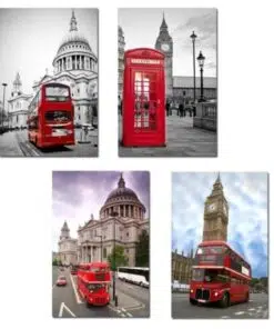 Red Telephone Box and Red Double-Decker Bus