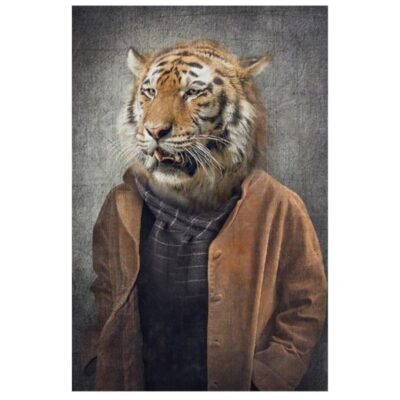 Animals in Human Clothes Paintings on the Wall Printed on Canvas - Image 2