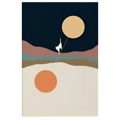 Mountain Landscape and Cat Theme Arts Posters Printed on Canvas - Image 8