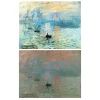 Classical Oil Painting Impression Sunrise by Claude Monet Printed on Canvas