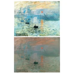 Classical Oil Painting Impression Sunrise by Claude Monet Printed on Canvas