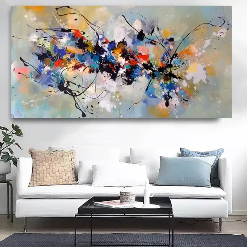 Colorful Abstract Oil Painting Great Decoration Printed on Canvas