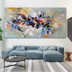Colorful Abstract Oil Painting Great Decoration Printed on Canvas
