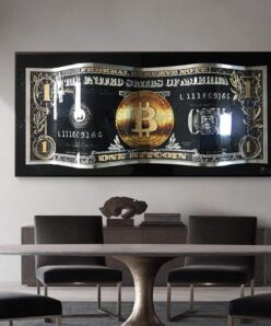 Dollar and Bitcoin Wall Art 1