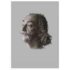 Figure at a Window and a Photo of the Artist Salvador Dalí Printed on Canvas - Image 3