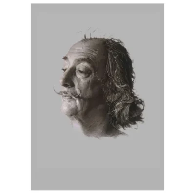 Figure at a Window and a Photo of the Artist Salvador Dalí Printed on Canvas - Image 3