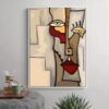 Figures Abstract Poster Blending In Face Wall Art Painting Printed on Canvas