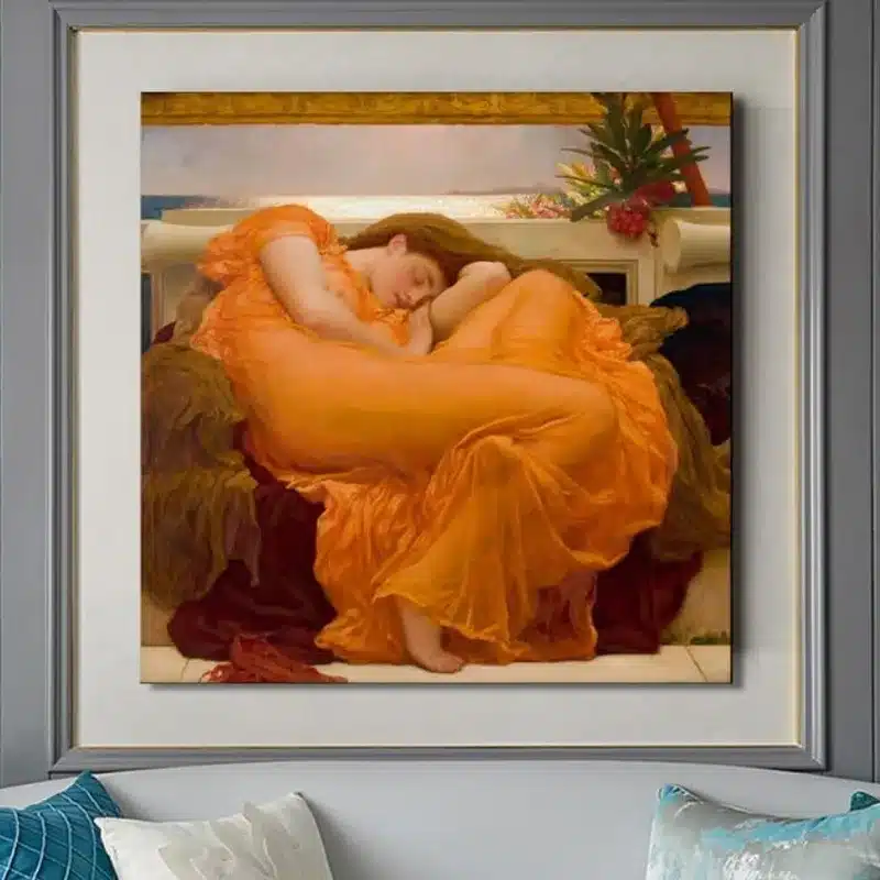 Flaming June by Frederic Leighton Oil Painting Printed on Canvas