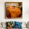 Flaming June by Frederic Leighton Oil Painting Printed on Canvas