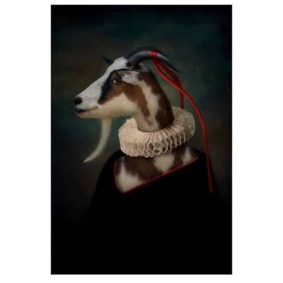 Goat Figures In a Suit Classical Paintings Printed on Canvas - Image 3