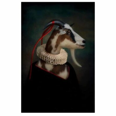 Goat Figures In a Suit Classical Paintings Printed on Canvas - Image 5