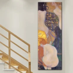 Goldfish Oil Painting by Gustav Klimt Printed on Canvas