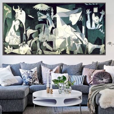 Guernica Famous Abstract Painting by Pablo Picasso Printed on Canvas - Image 2