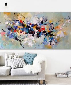 Abstract Oil Painting on Canvas Colorful Posters and Print Scandinavian Cuadros Wall Art Picture for Living Room Home Decoration