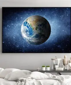 Galaxy Stars Astronaut Planet Hole Space Canvas Painting Universe Earth Meteorite Posters and Prints Wall Picture for Home Decor