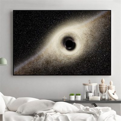 Galaxy Stars Astronaut Planet Hole Space Canvas Painting Universe Earth Meteorite Posters and Prints Wall Picture for Home Decor