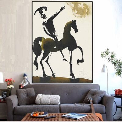 Salvador Dali Warrior Joshua was Strong in War Printed on Canvas