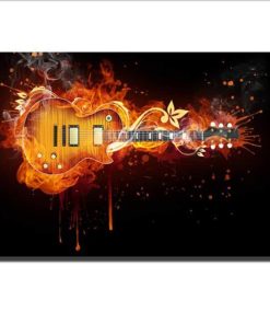 Modern Art Electric Guitar Abstract Oil Painting Printed on Canvas