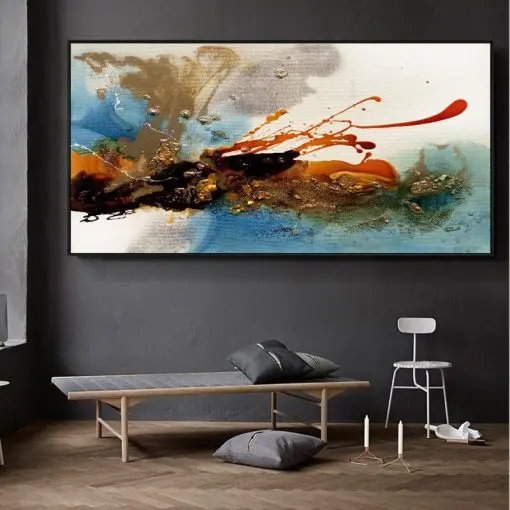 Colorful Abstract Oil Painting Printed on Canvas