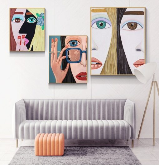 Famous Animate Figures Canvas Painting Modern Lifelike Posters and Prints Cuadros Wall Art Pictures for Living Room Home Decor