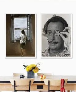 Lookout Woman By Salvador Dali Canvas Painting Nordic Simple Posters and Prints Wall Art Picture for Living Room Home Decoration