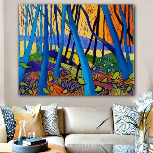 Winter Trees By David Hockney Canvas Painting Modern Abstrcat Prints and Posters Wall Art Pictures for Living Room Home Decor