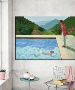 David Hockney A Bigger Splash and 5 Other Paintings Printed on Canvas