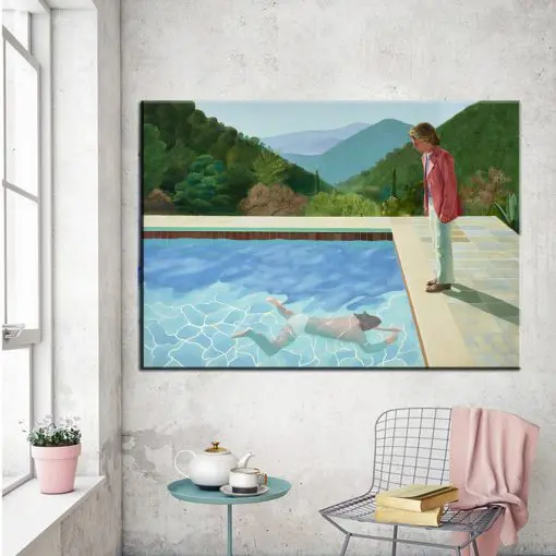David Hockney A Bigger Splash and 5 Other Paintings Printed on Canvas