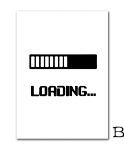 Game Loading Minimalist Canvas Print Gaming Wall Art Poster Black And White Art Painting Boys Room Decorative Picture Gamer Room