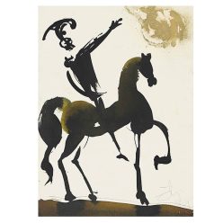 Salvador Dali Abstract Equestrian Warrior Oil Painting on Canvas Posters and Prints Wall Art Pictures for Living Room Home Decor