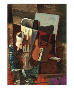 Glass, Pipe and Packet of Tobacco by Pablo Picasso 1919