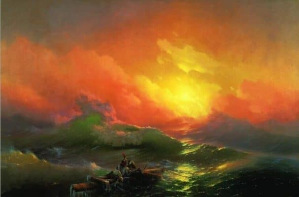The Ninth Wave Painting by Ivan Aivazovsky Printed on Canvas