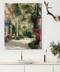 German Carl Blechen Palm House Canvas Paintings Classic Famous Posters and Prints Wall Art Pictures for Living Room Home Decor