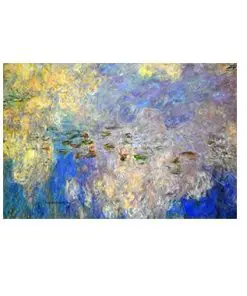 Claude At Dusk Monet Painting Water Lilies Willow Tree Oil Painting on Canvas Prints and Posters Wall Art Picture for Home Decor