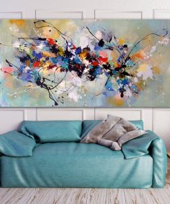 Abstract Oil Painting on Canvas Colorful Posters and Print Scandinavian Cuadros Wall Art Picture for Living Room Home Decoration