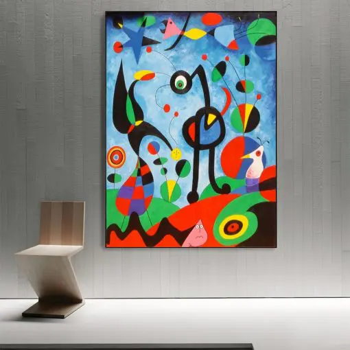The Garden Painted 1925 by Joan Miro Printed on Canvas