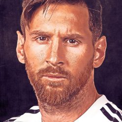 Football Sport Star Leo Messi PosterPrint Poster Sports Art Banner Football Fan Kids Wall Decor Home Decoration Cuadros