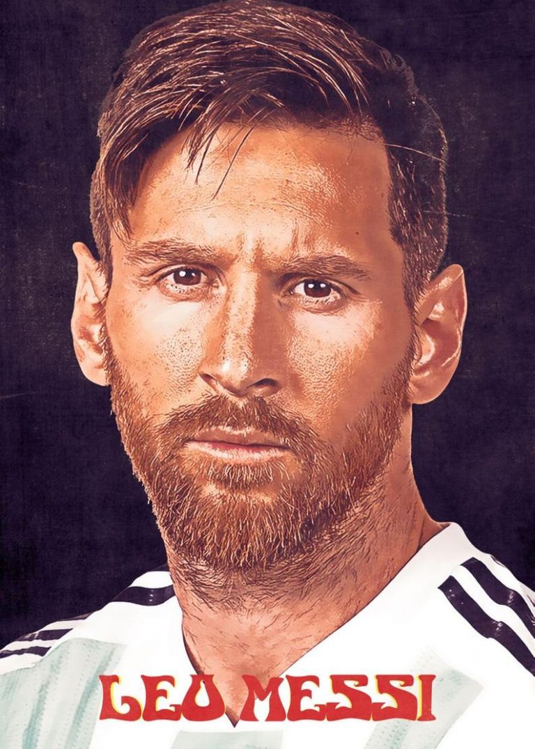 Football Star Lionel Messi Poster Printed on Canvas – CanvasPaintArt