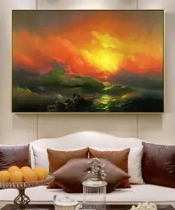 The Ninth Wave Painting by Ivan Aivazovsky Printed on Canvas