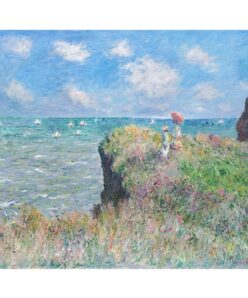Impression Claude Monet Clifftop Walk at Pourville Cuadros Oil Painting on Canvas Poster Prints on Wall Picture for home decor