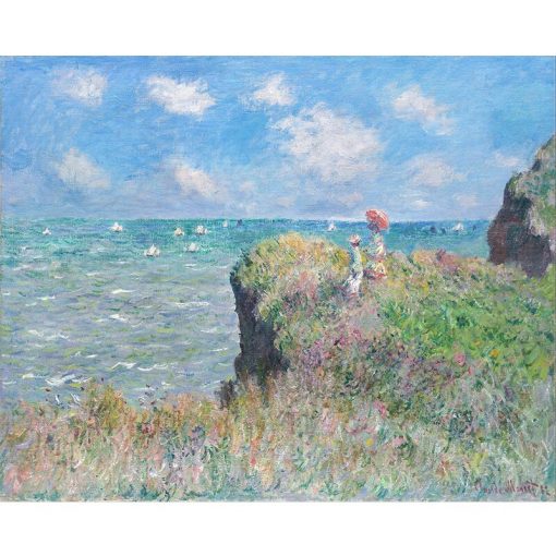Impression Claude Monet Clifftop Walk at Pourville Cuadros Oil Painting on Canvas Poster Prints on Wall Picture for home decor