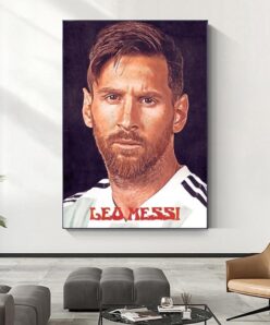 Football Sport Star Leo Messi PosterPrint Poster Sports Art Banner Football Fan Kids Wall Decor Home Decoration Cuadros