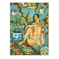 Henri M. 1925 Decorative Figure on an Ornamental Background