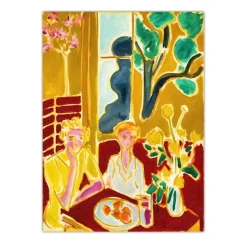 Henri M. 1947 Two Girls in a Yellow and Red Interior